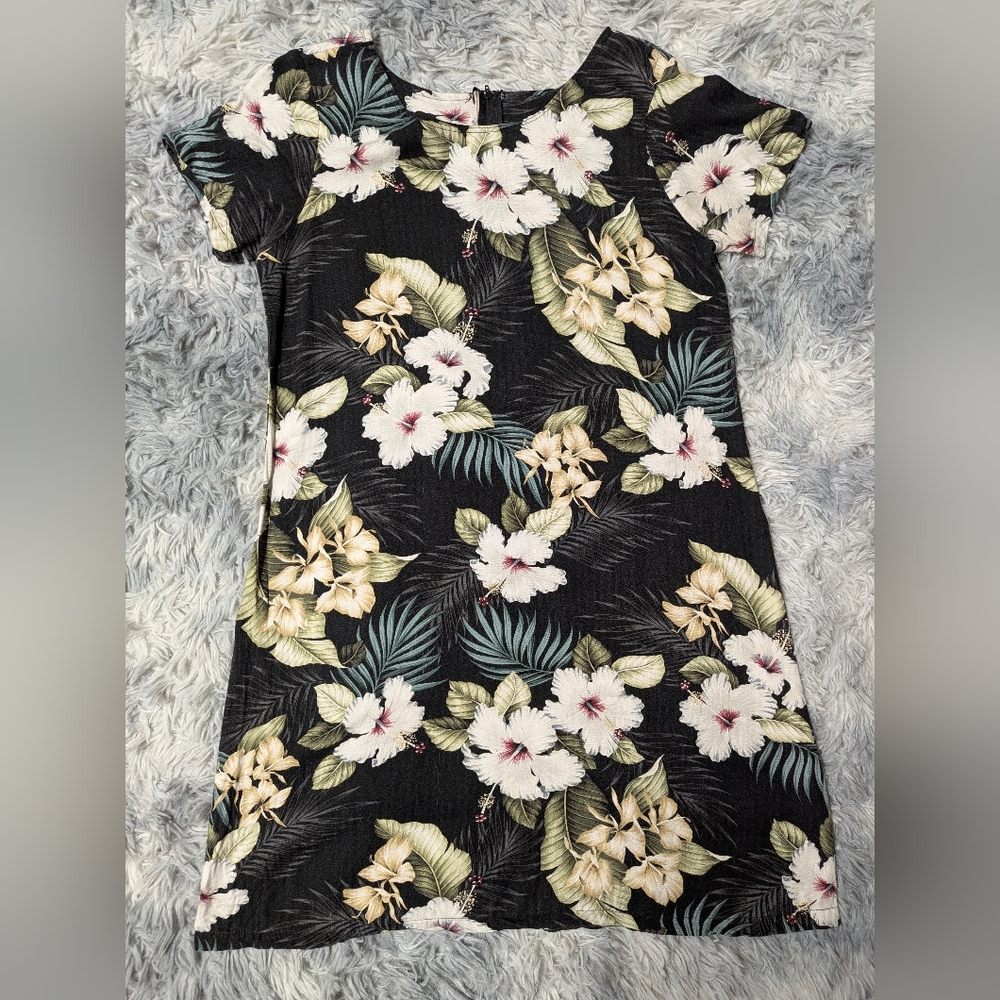 🌺 St. Bishop Vintage Tropical Hibiscus Floral Dress – Size M